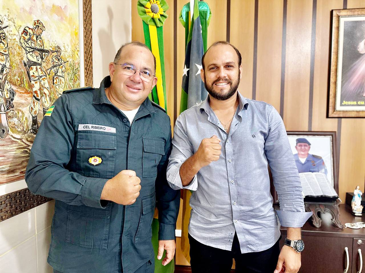 Neto Coutinho reconhece esforços da Polícia Militar durante encontro com comandante-geral