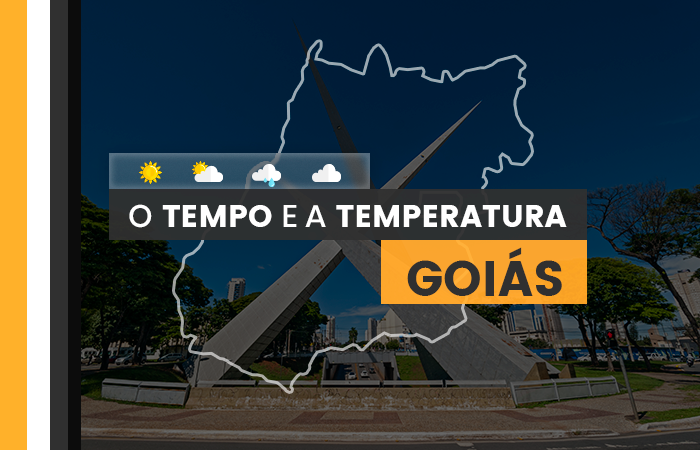 O TEMPO E A TEMPERATURA: pancadas de chuva em Goiás nesta quinta-feira (21)