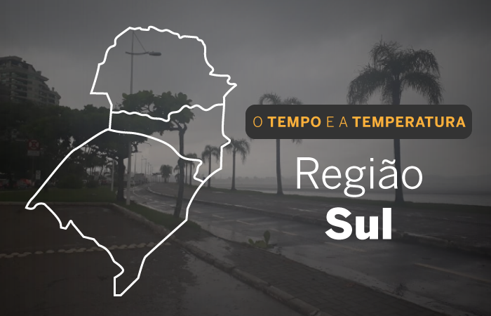 PREVISÃO DO TEMPO: Tempo fechado com chuvas no Sul