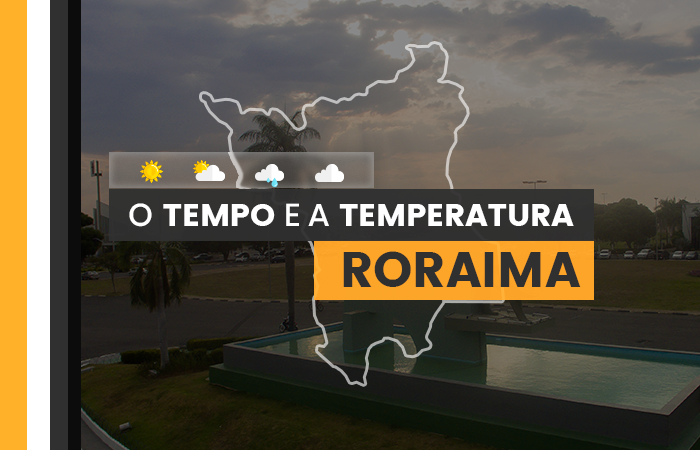 PREVISÃO DO TEMPO: pancadas de chuva no sul de Roraima nesta quarta-feira (20)