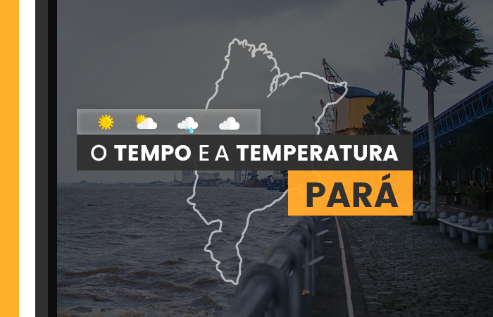 PREVISÃO DO TEMPO: quarta-feira (20) com chuva em quase todo o Pará durante a manhã