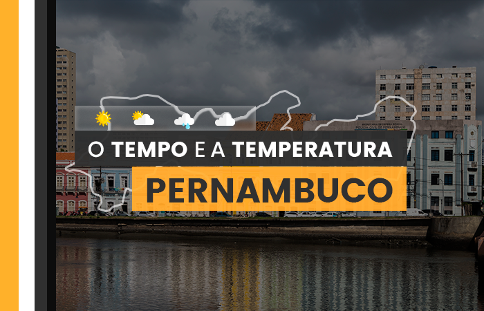 PREVISÃO DO TEMPO: quarta-feira (28) com pancadas de chuva em Pernambuco