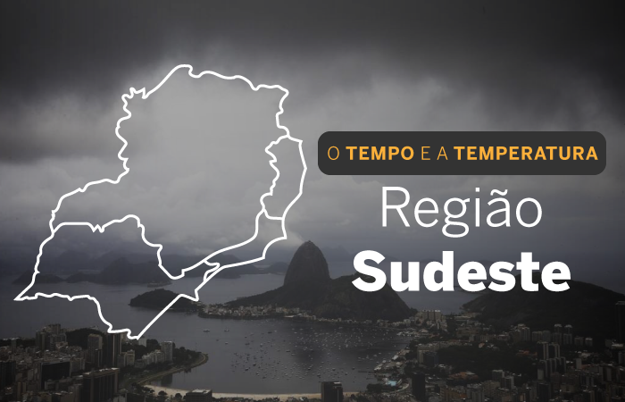 PREVISÃO DO TEMPO: quarta-feira (6) com dia nublado e chuvoso em quase todo o Sudeste