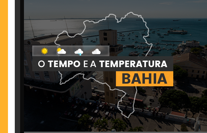 PREVISÃO DO TEMPO: quinta-feira (29) sem chuva em grande parte da Bahia